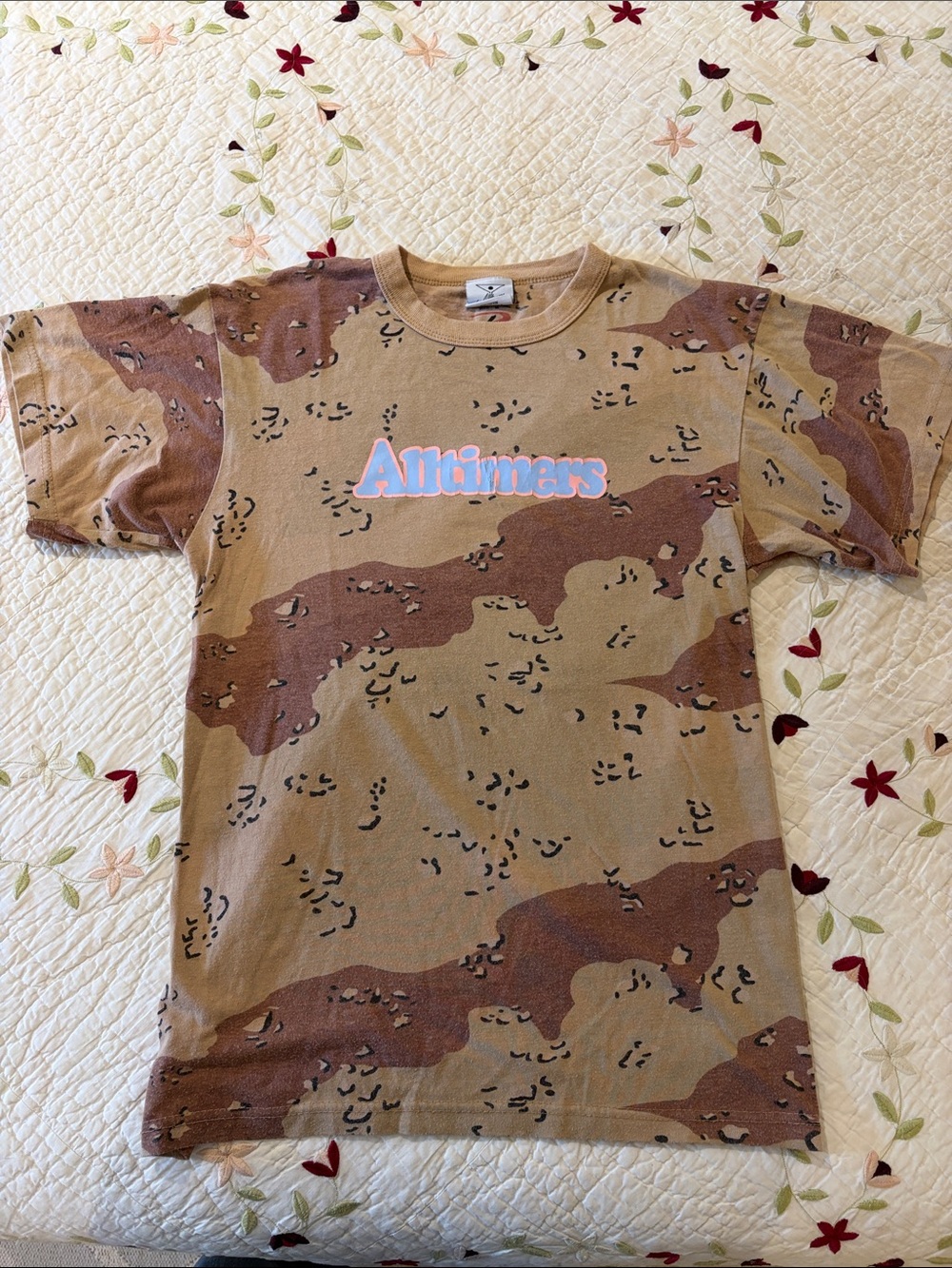 Alltimers Desert Camo Logo T-Shirt in Tan/Brown
